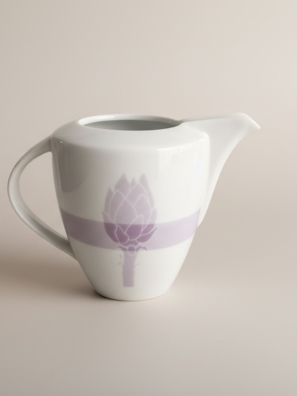 Studio Nova Vintage NEW Fine China Artichoke Creamer Pitcher White Purple Floral